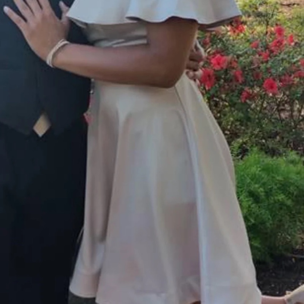 Sequin Hearts Cream Kids Formal Dress